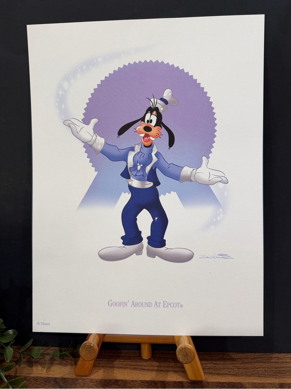 Disney Limited Edition Lithograph Goofy Certificate of Authenticity
